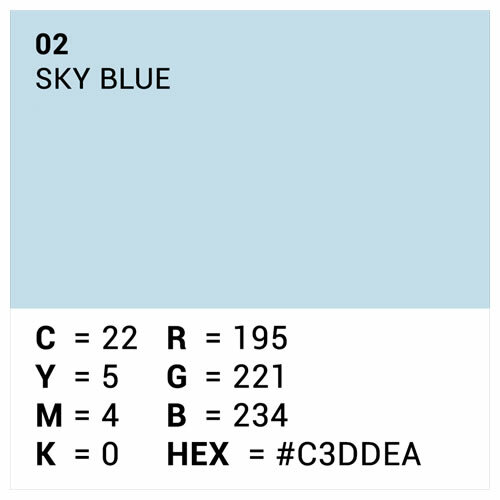 Hintergrundkarton 2,72x11m Sky Blue