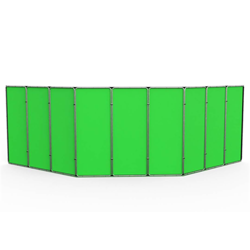 Aufstellbares Panorama Greenscreen Panel 240x900cm Chromakey