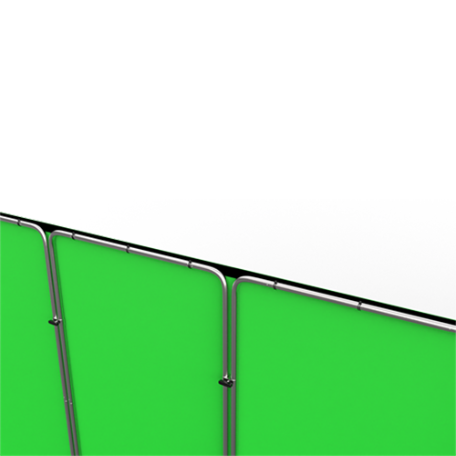 Aufstellbares Panorama Greenscreen Panel 240x900cm Chromakey