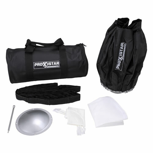 proxistar Mobiler Faltbarer 16 Streben Beauty Dish Softbox 65cm + Wabe für Bowens S