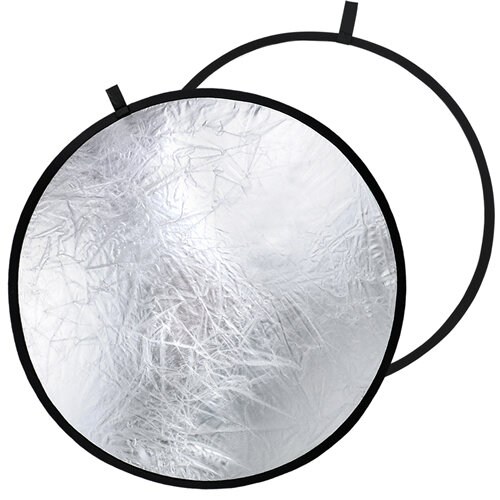 Doppelreflektor silber/weiß Ø107cm