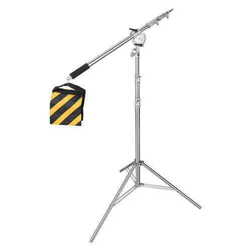 Profi Galgenstativ mit Ausleger – bis 260 cm Höhe, 10 kg Tragkraft, inkl. Sandsack