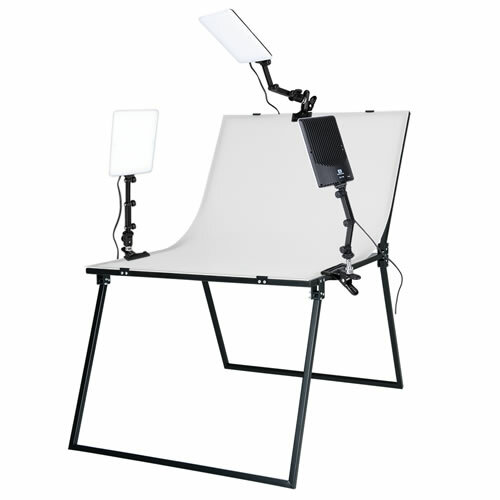 LED Aufnahmetisch-Set mit Hohlkehle –...