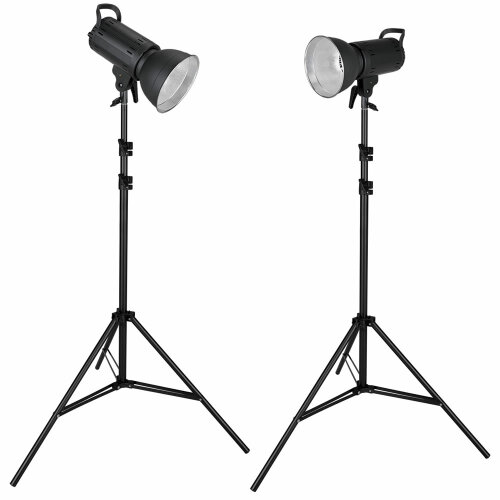 LED Studiolicht Doppelset Bi-Color 115 W mit 2 Stativen...