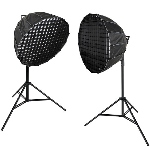 135W Bi-Color LED Doppelset mit Stativen & Deep...