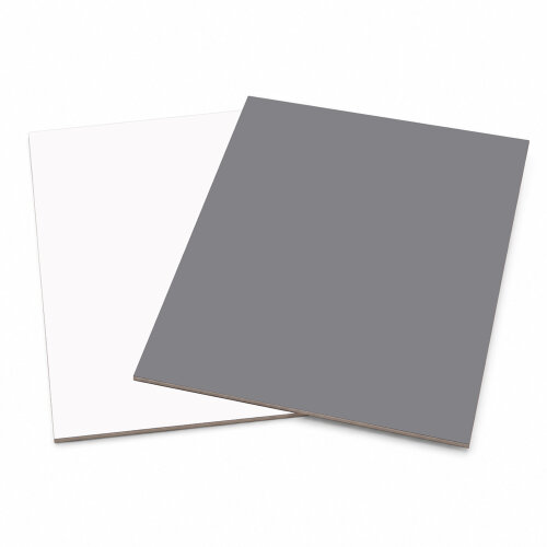 Graukarten-Set 20x25 cm Grau/Weiß für...