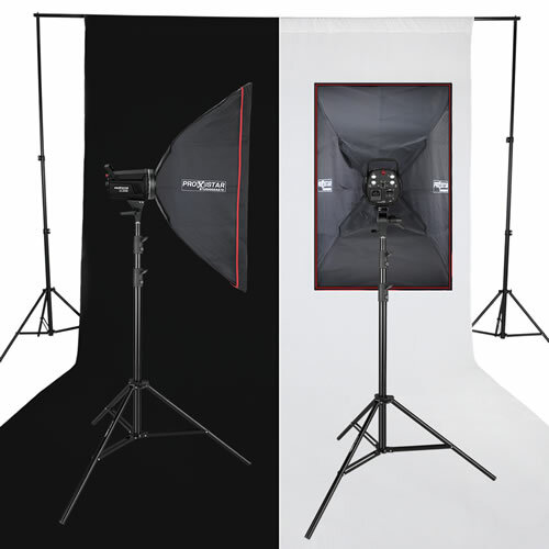 proxistar Studioblitz Kit Black & White KS-200/200