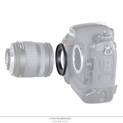 Retroadapter für Nikon auf 55mm Filtergewinde - Umkehrring