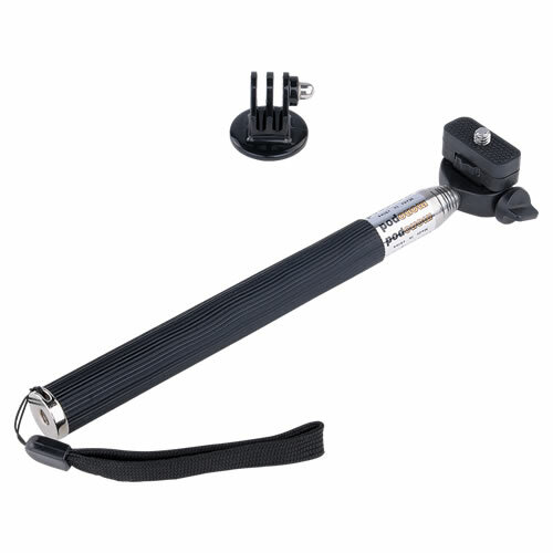 Mantona Handstativ Blau - Für Smartphone & GoPro, Mit Adaptern & Handschlaufe