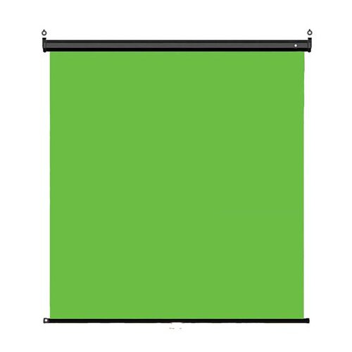 Ausziehbarer Roll-Up Chromakey Greenscreen Hintergrund 180x200cm