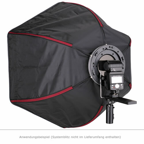 Walimex Blitzhalter Set Mit Softbox 60x60cm - Für Bis Zu 4 Systemblitze