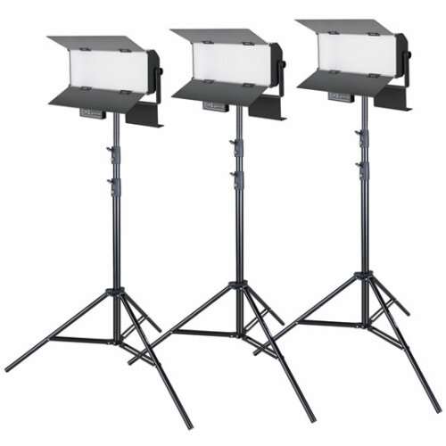 proxistar Studioleuchten Dreier Set LED 160 Bi-Color, 6000lm