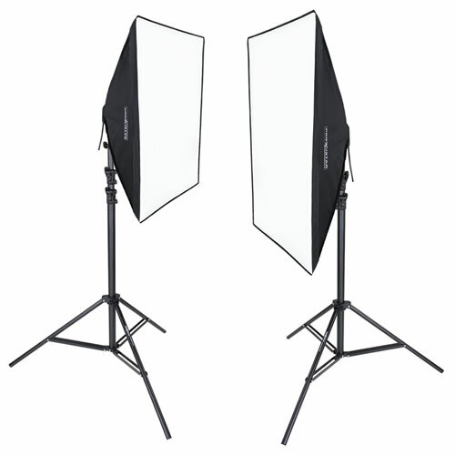 proxistar Studioleuchten Doppel Set LED 480 SOFT 50x70 +...