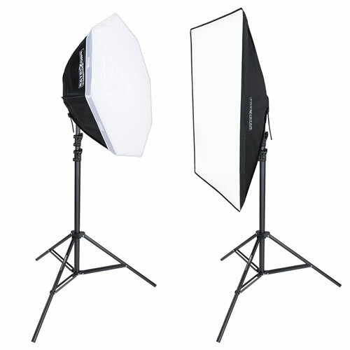 proxistar Studioleuchten Doppel Set LED 480 SOFT 50x120 +...