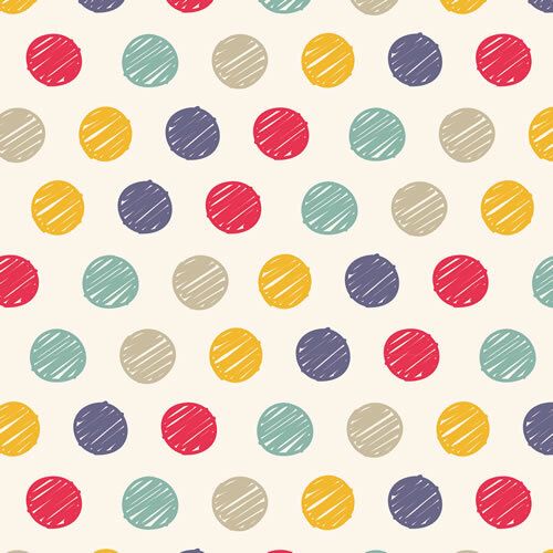 Fotohintergrund Vinyl 1,6x2,5m DOODLE POLKA DOTS