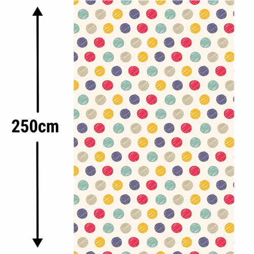 Fotohintergrund Vinyl 1,6x2,5m DOODLE POLKA DOTS