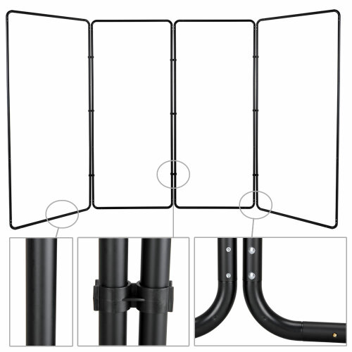 Mobiles Panorama-Hintergrund-Panel 230x400 cm – Grau für neutrale Studio-Setups