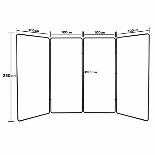 Aufstellbares Panorama Hintergrund Panel 230x400cm Weiß