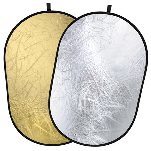 RESTPOSTEN Doppelreflektor silber/gold 100x150cm